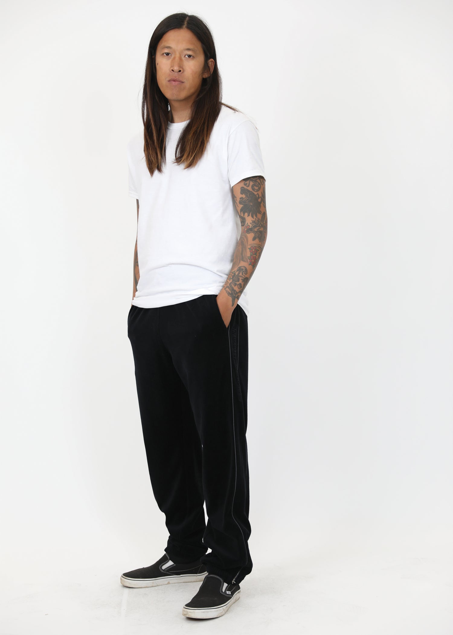 Dial 411 Velour Trackpant - Black