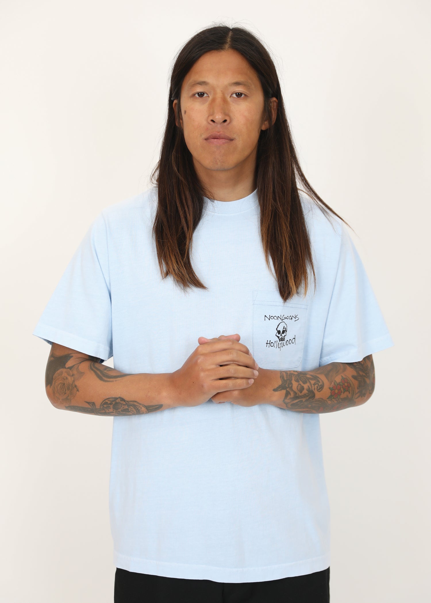 Made In Hollywood Pocket T - Pigment Baby Blue