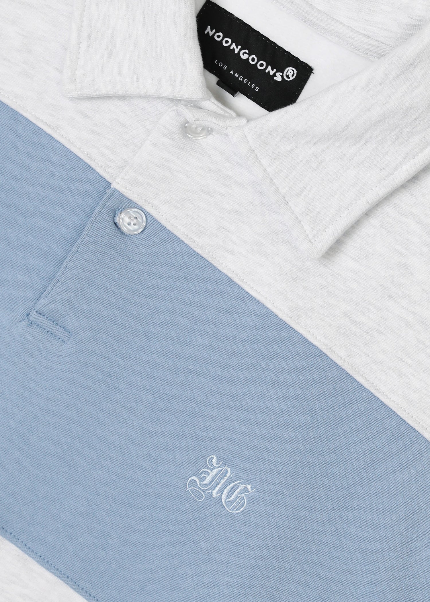 Prolific Fleece Polo - Heather Grey/Blue