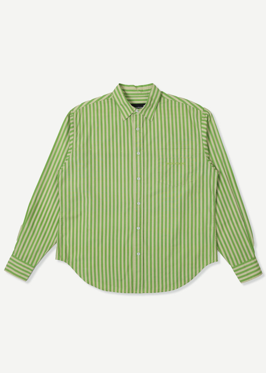 School Portrait Stripe Shirt - Sea Green