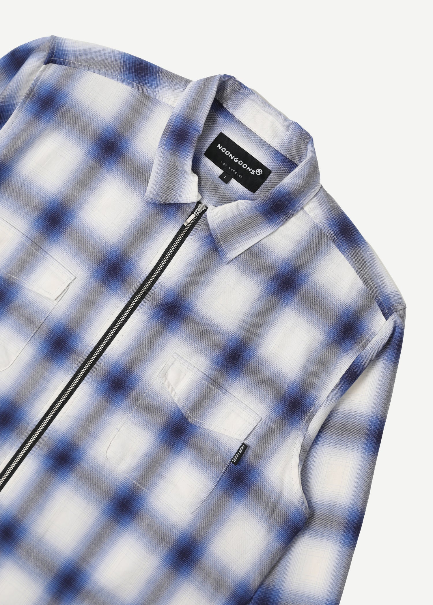 Something In The Way Of Zip Shirt - Blue/White