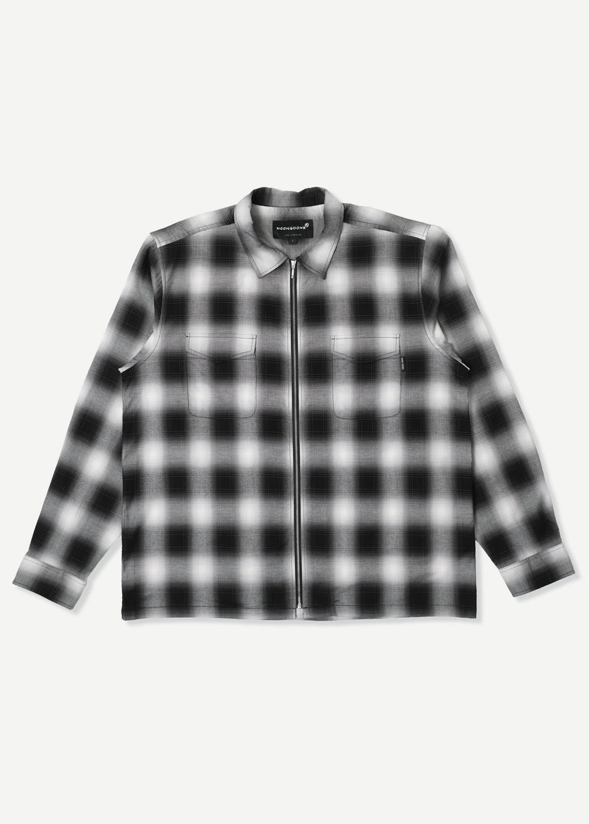 Something In The Way Of Zip Shirt - Black/White
