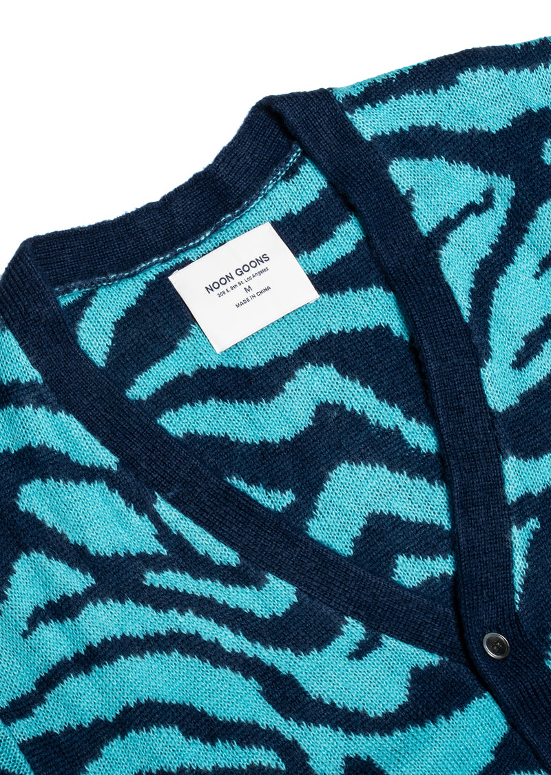 Tiger Cardigan - Navy/Blue