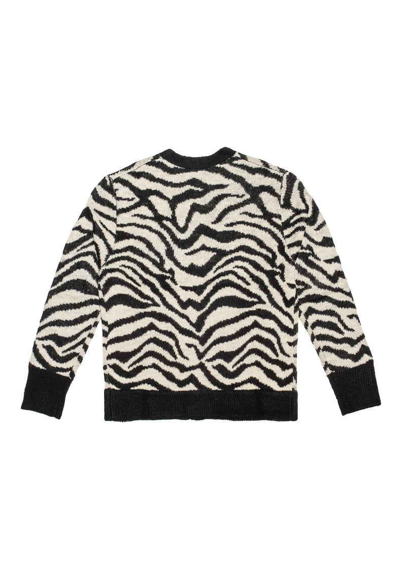 Tiger Cardigan - Black/White