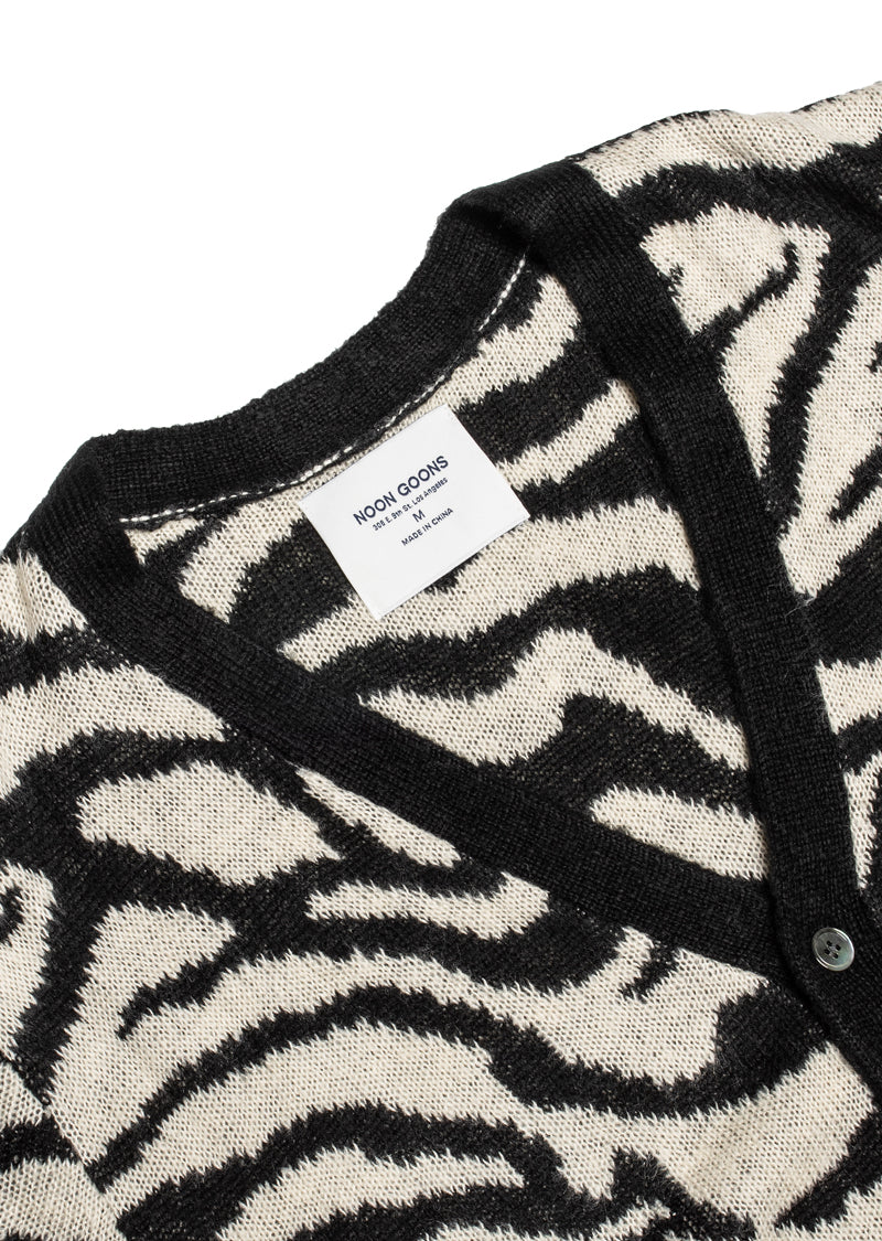 Tiger Cardigan - Black/White