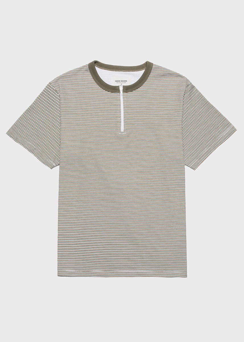 Surfer Zip T-Shirt Pale Yellow