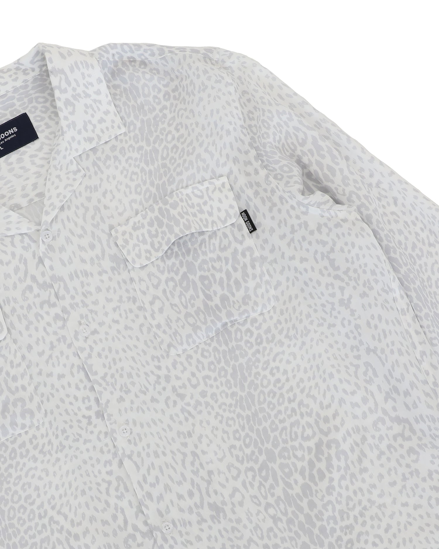 LEOPARD RAYON SHIRT - WHITE