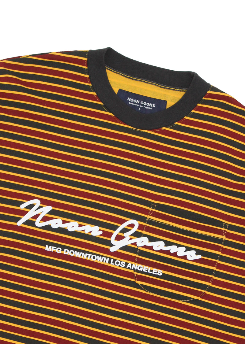 Patricia L/S T-shirt - Pale Orange/Burgundy/Black