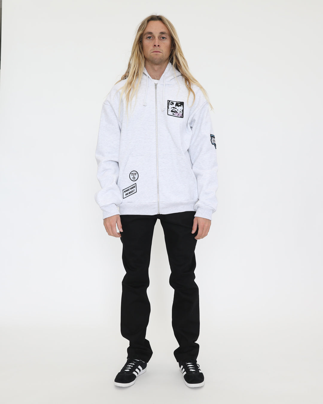 Patches Zip Hoodie