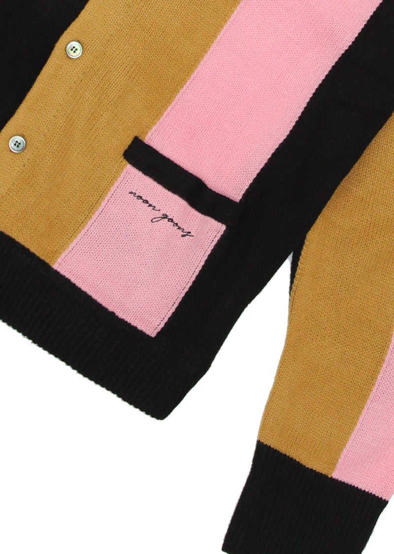 The Droogs Cardigan - Black/Camel/Pink