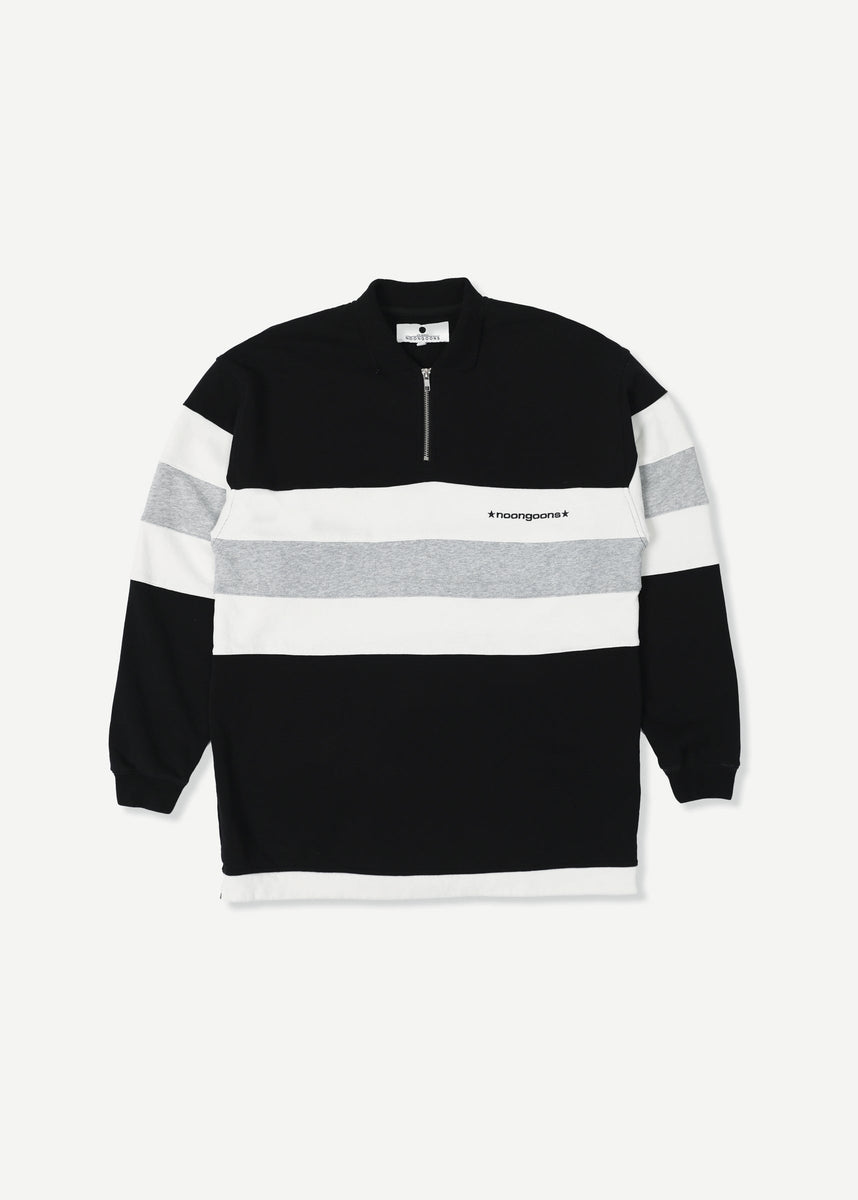 LAID BACK FLEECE POLO - BLACK