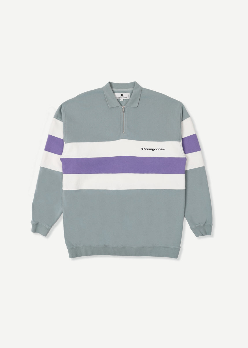 LAID BACK FLEECE POLO - AQUA