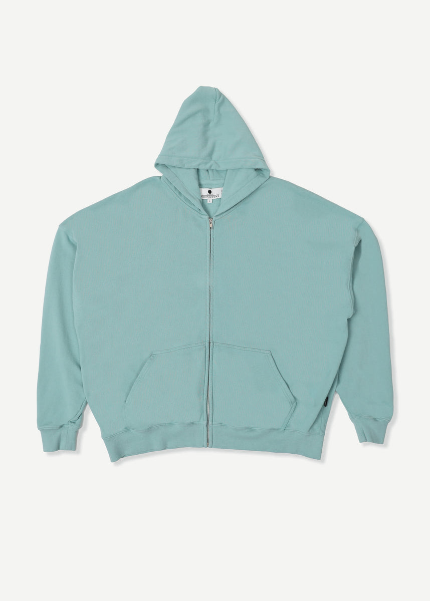 PACIFIC ZIP HOODIE - AQUA