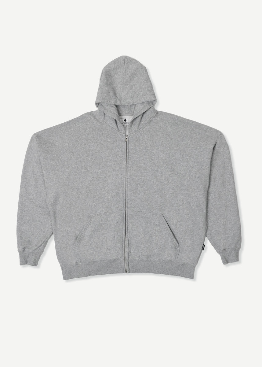 PACIFIC ZIP HOODIE - HEATHER GREY