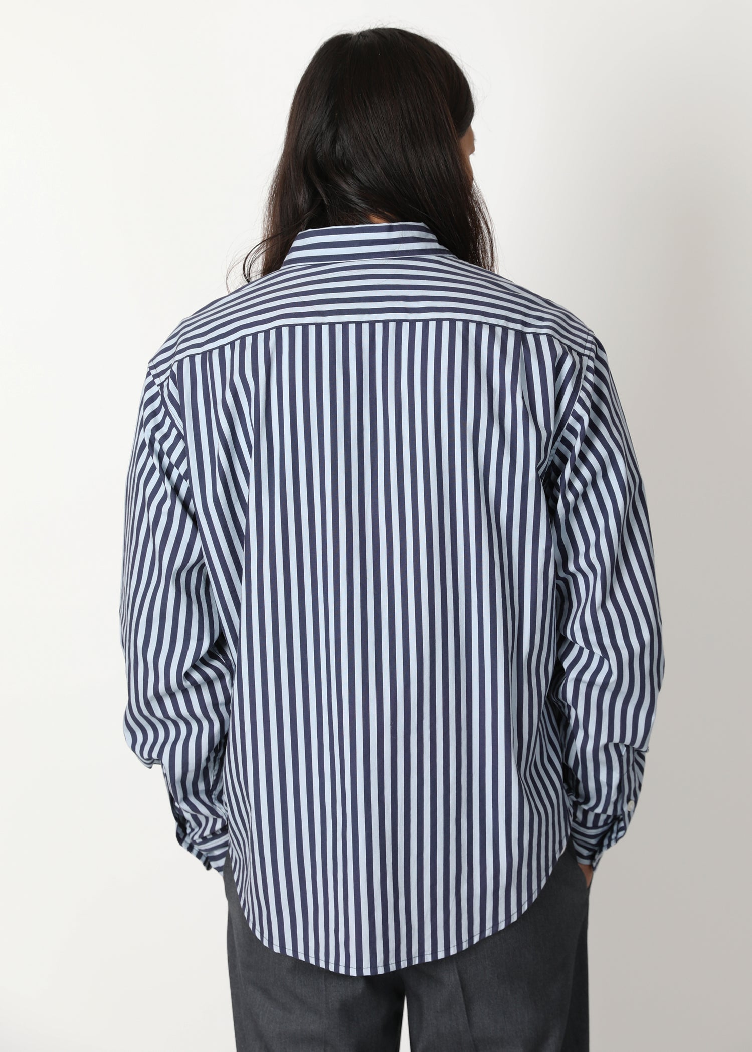 School Portrait Stripe Shirt - Ocean Blue