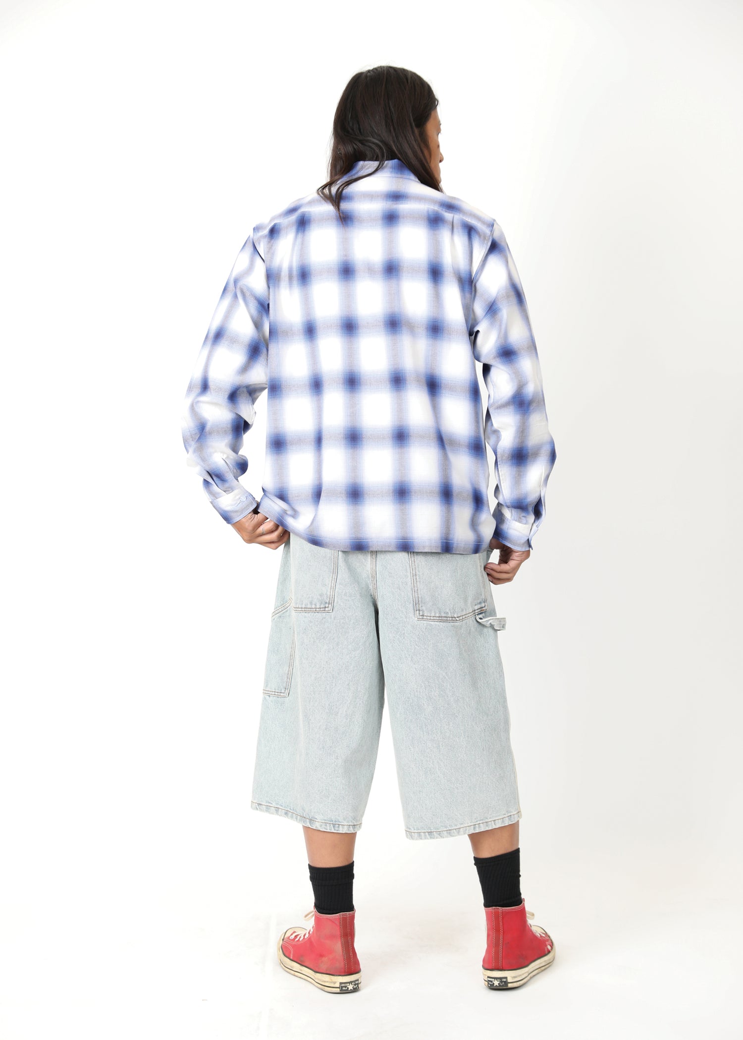 Something In The Way Of Zip Shirt - Blue/White