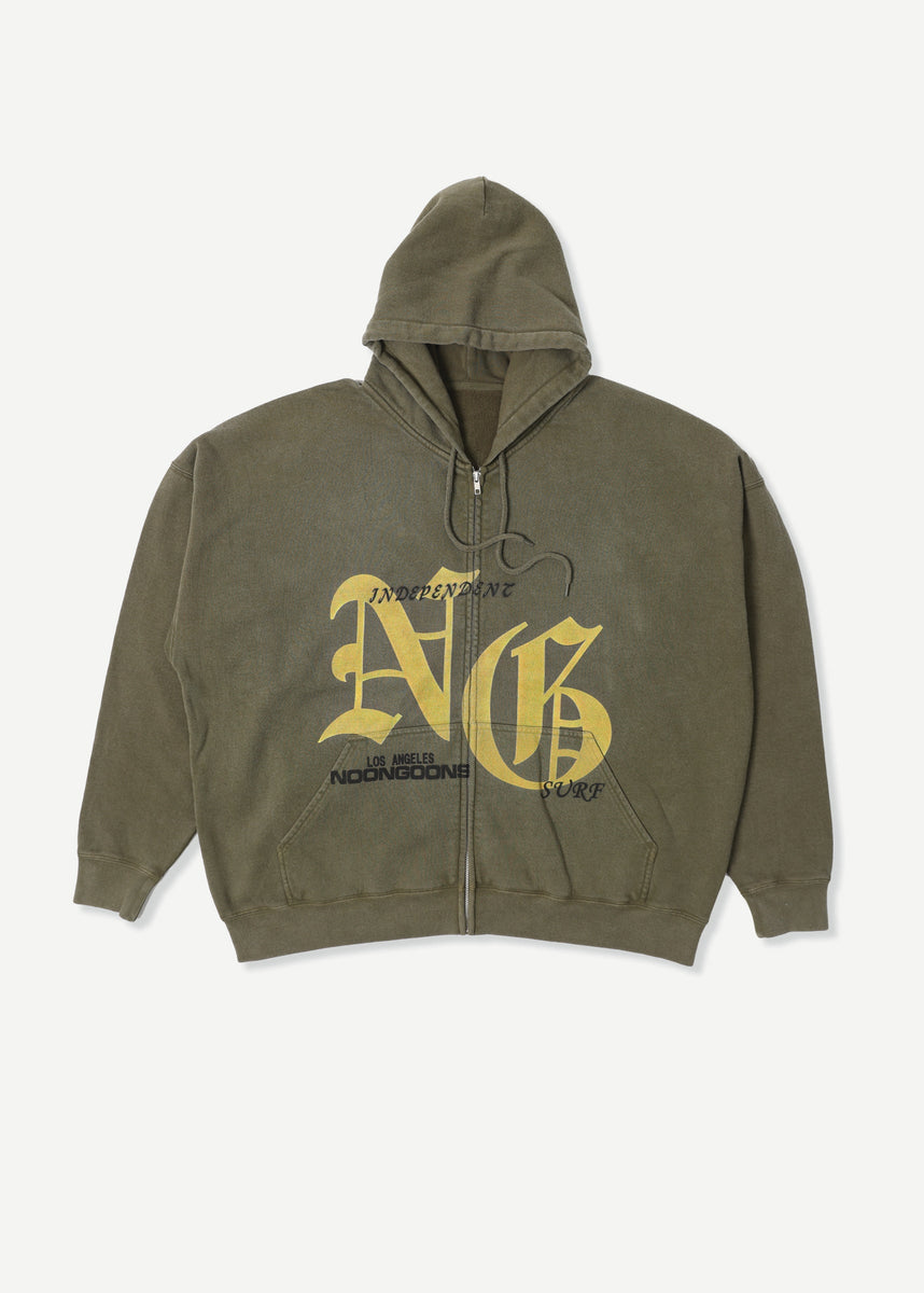 SPONSOR ZIP HOODIE - ARMY GREEN