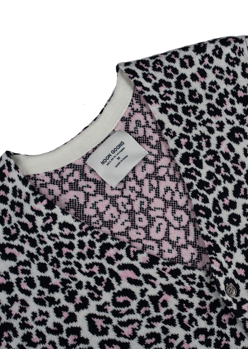 Chatterbox Cardigan - Pink Leopard