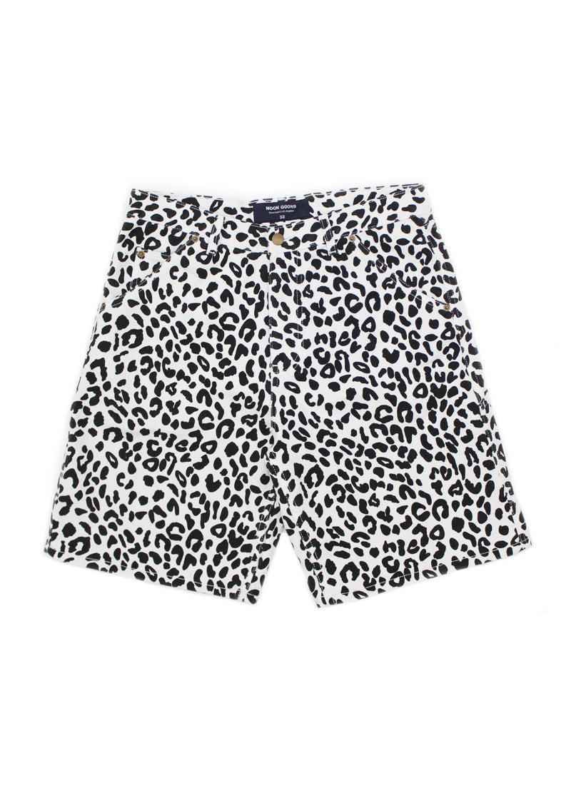 Leopard Denim Shorts
