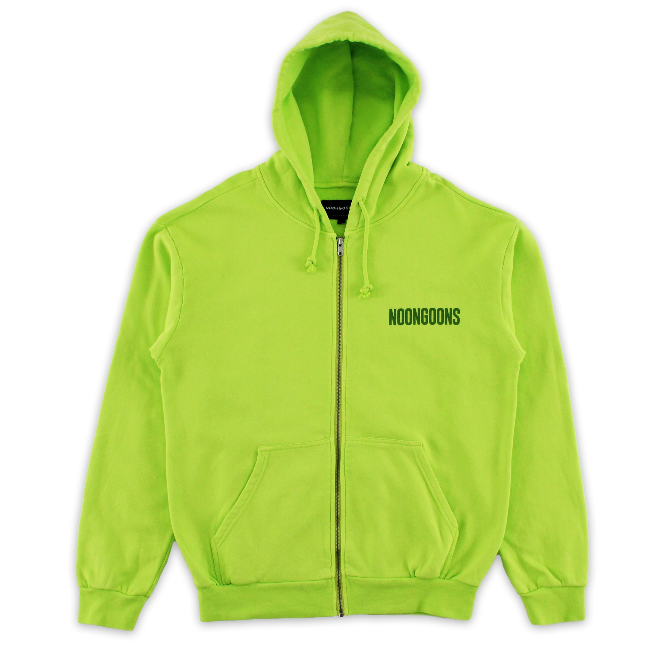 Lime green zip hoodie online